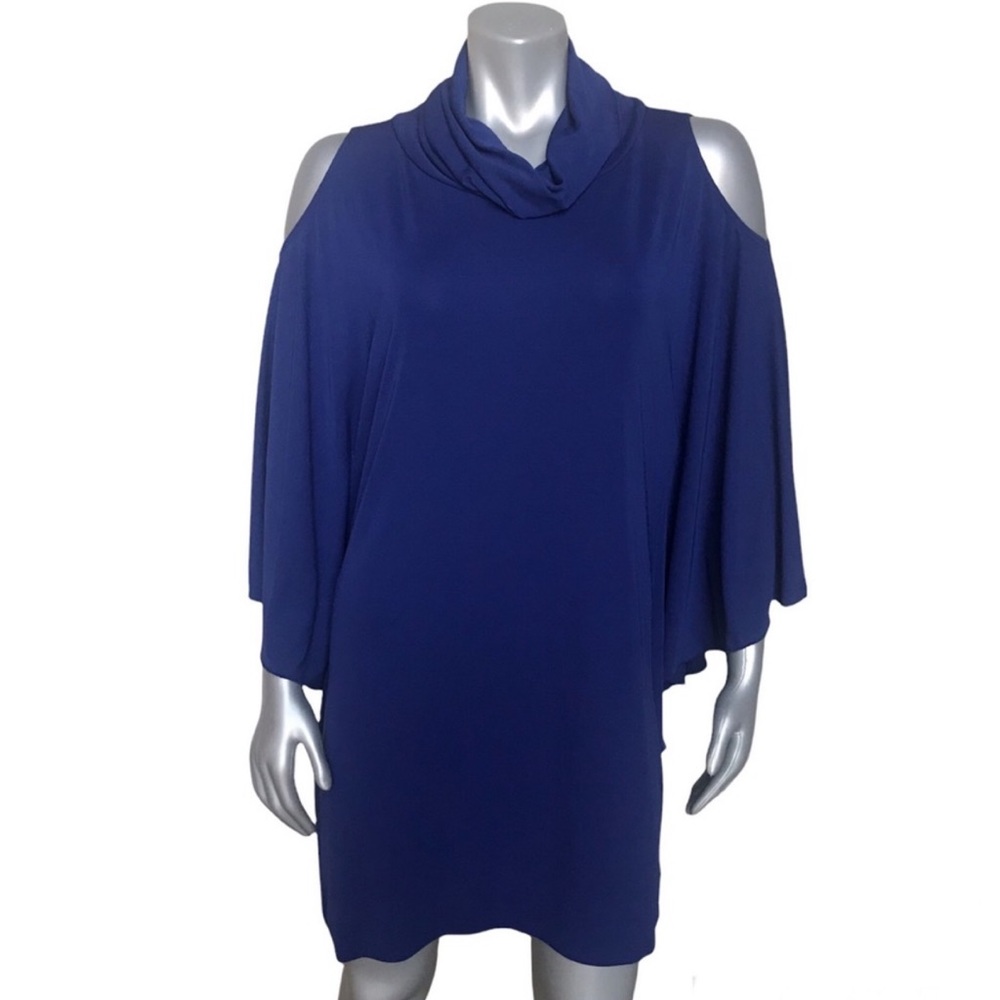 Nicole Miller Kimono Sleeve Dress Blue Size Large
